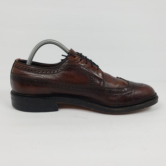 Freeman Free-Flex Mens Size 8.5 D Brown Leather Wingtip Oxford Formal Dress Shoe main image 10